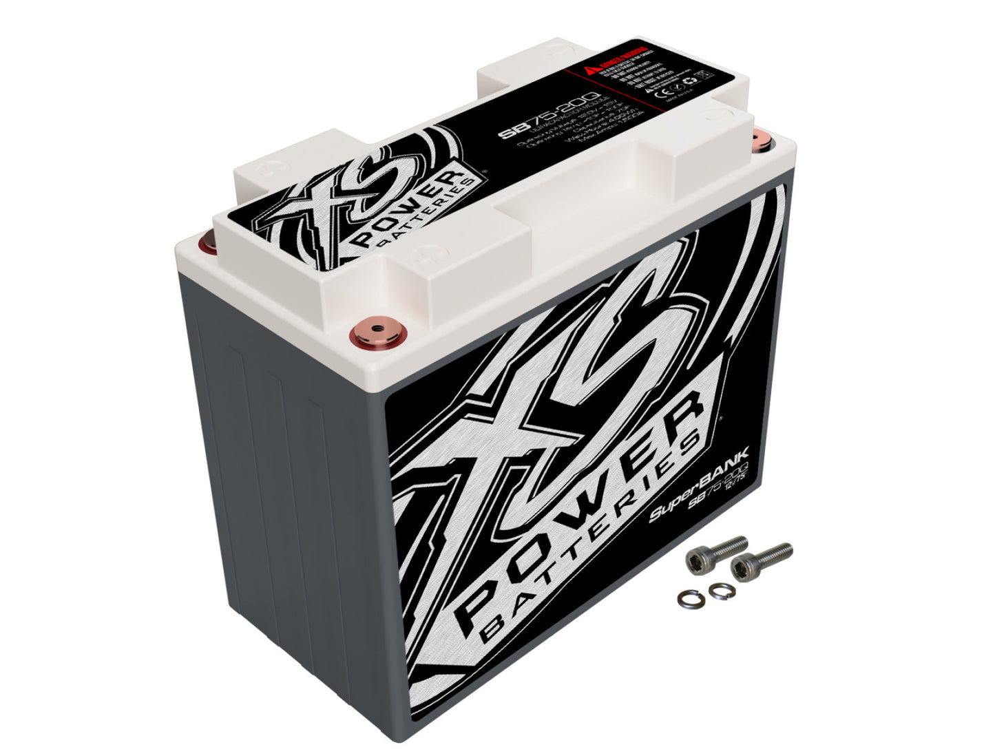 XS Power Batteries 12V Powersports Super Bank Capacitor Modules - M6 Terminal Bolts Included 1500 Max Amps SB75-20Q