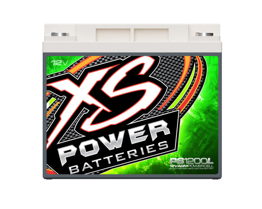 XS Power Batteries 12V AGM Powersports Series Batteries - M6 Terminal Bolts Included 2600 Max Amps PS1200L