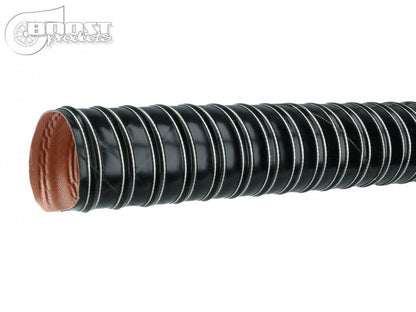 BOOST products Silicone Air Duct Hose 25mm (1") ID, 2m (6') Length, Black IN-KS-025-2B