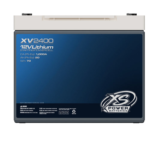XS Power Batteries 12V Lithium Titanate XV Series Batteries - M6 Terminal Bolts Included 1335 Max Amps XV2400