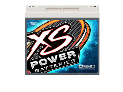 XS Power Batteries 12V AGM D Series Batteries - M6 Terminal Bolts Included 1000 Max Amps D680