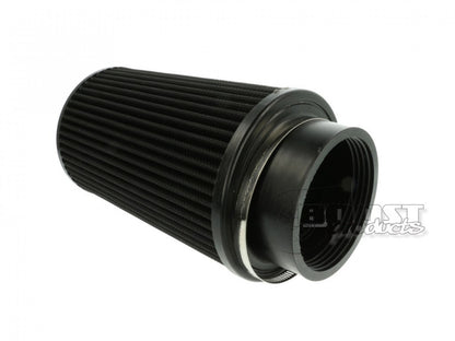 BOOST products Universal Air Filter 89mm (3-1/2") ID Connection, 200mm (7-7/8") Length, Black IN-LU-200-089