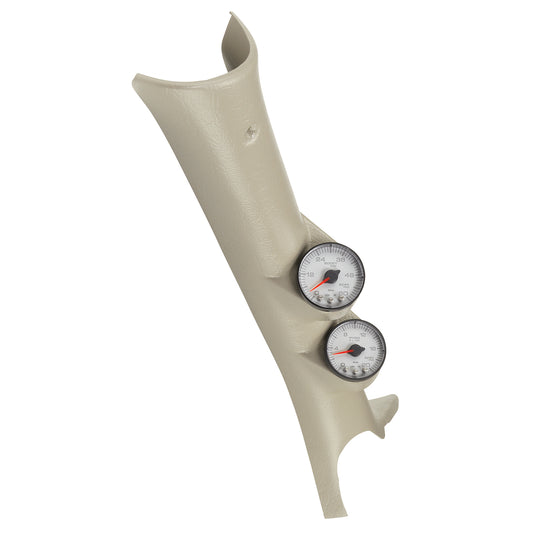 AutoMeter PILLAR KIT 0-60 PSI/0-2000 Fahrenheit 03-09 DODGE RAM SPEK-PR WHITE DIAL BLACK BEZEL FLAT ANTIGLARE LENS P72002