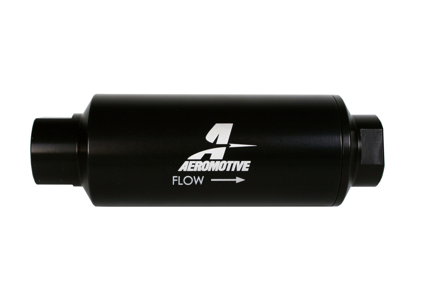 Aeromotive Filter, In-Line, 10-m Microglass Element, ORB-12 Port, Black Hard-Coat, Marine, 2-1/2" OD 12341