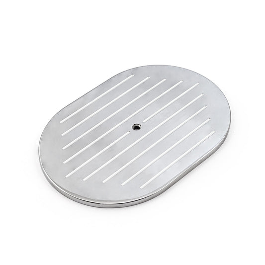 Speedmaster PCE103.1007 12" Aluminum Oval Ball Milled Air Cleaner Top