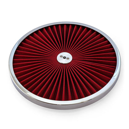 Speedmaster PCE103.1015 14" Extreme Style W/ Chrome Outer Ring Washable Air Cleaner Top