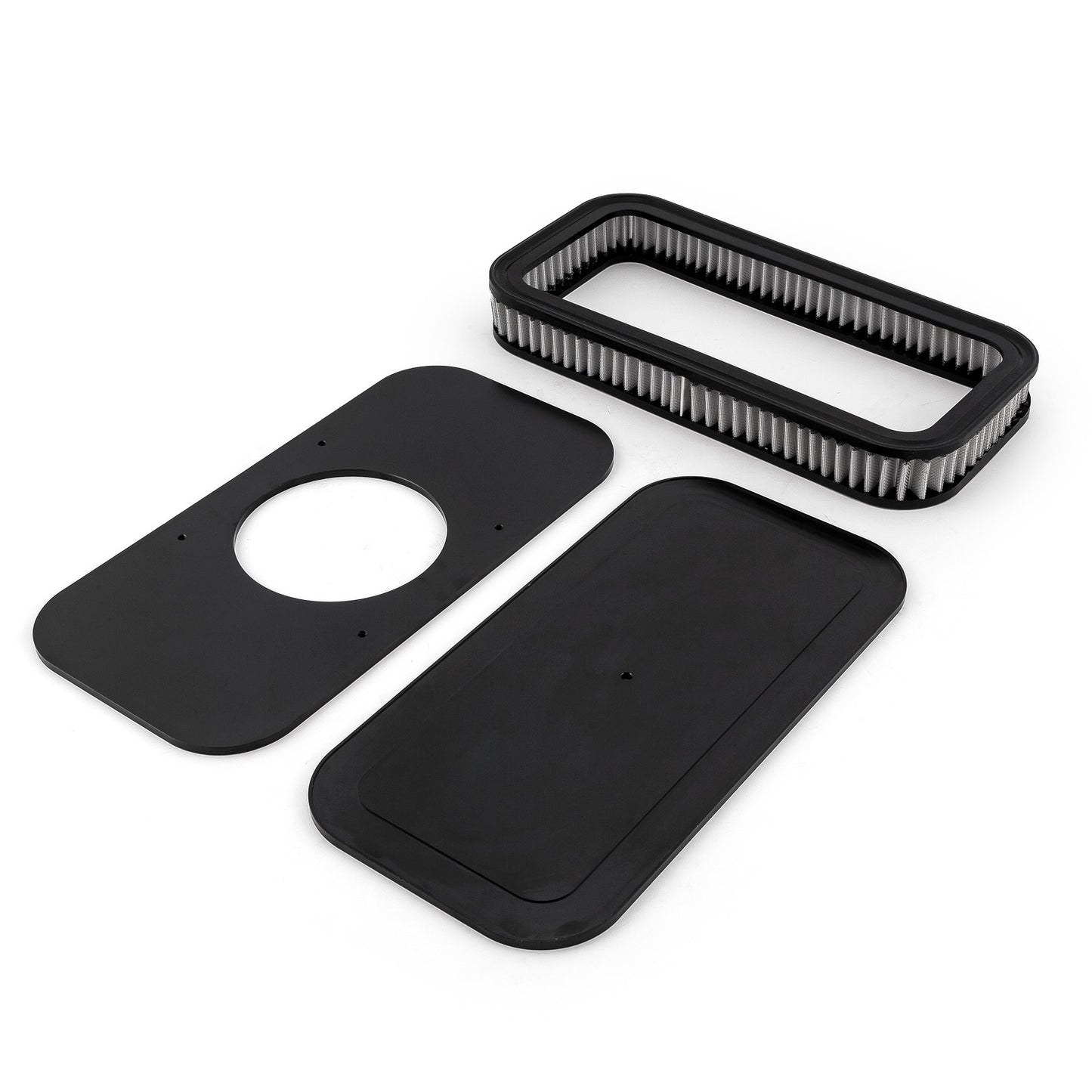 Speedmaster PCE104.1085 16" X 8" Cobra Black Air Cleaner Assembly With 2" Filter And Hardware