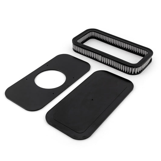 Speedmaster PCE104.1085 16" X 8" Cobra Black Air Cleaner Assembly With 2" Filter And Hardware