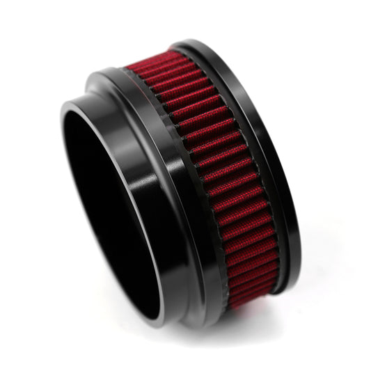 Speedmaster PCE104.1087 6" X 2" Washable Filter Billet Aluminum Air Cleaner Assembly Kit - Black