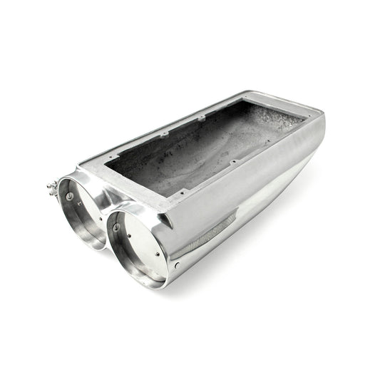 Speedmaster PCE106.1001 Polished Aluminum Dual Carburetor Shotgun Smooth Hood Scoop
