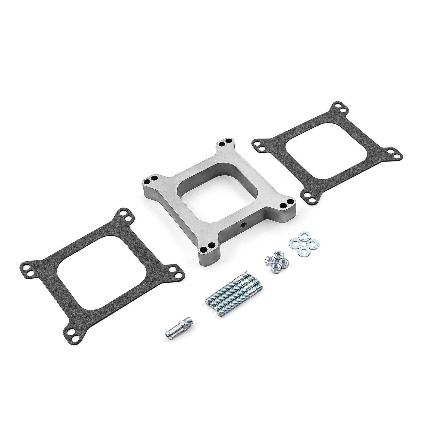 Speedmaster PCE120.1002 1" Aluminum Open Carburetor Spacer With Vacuum Tube