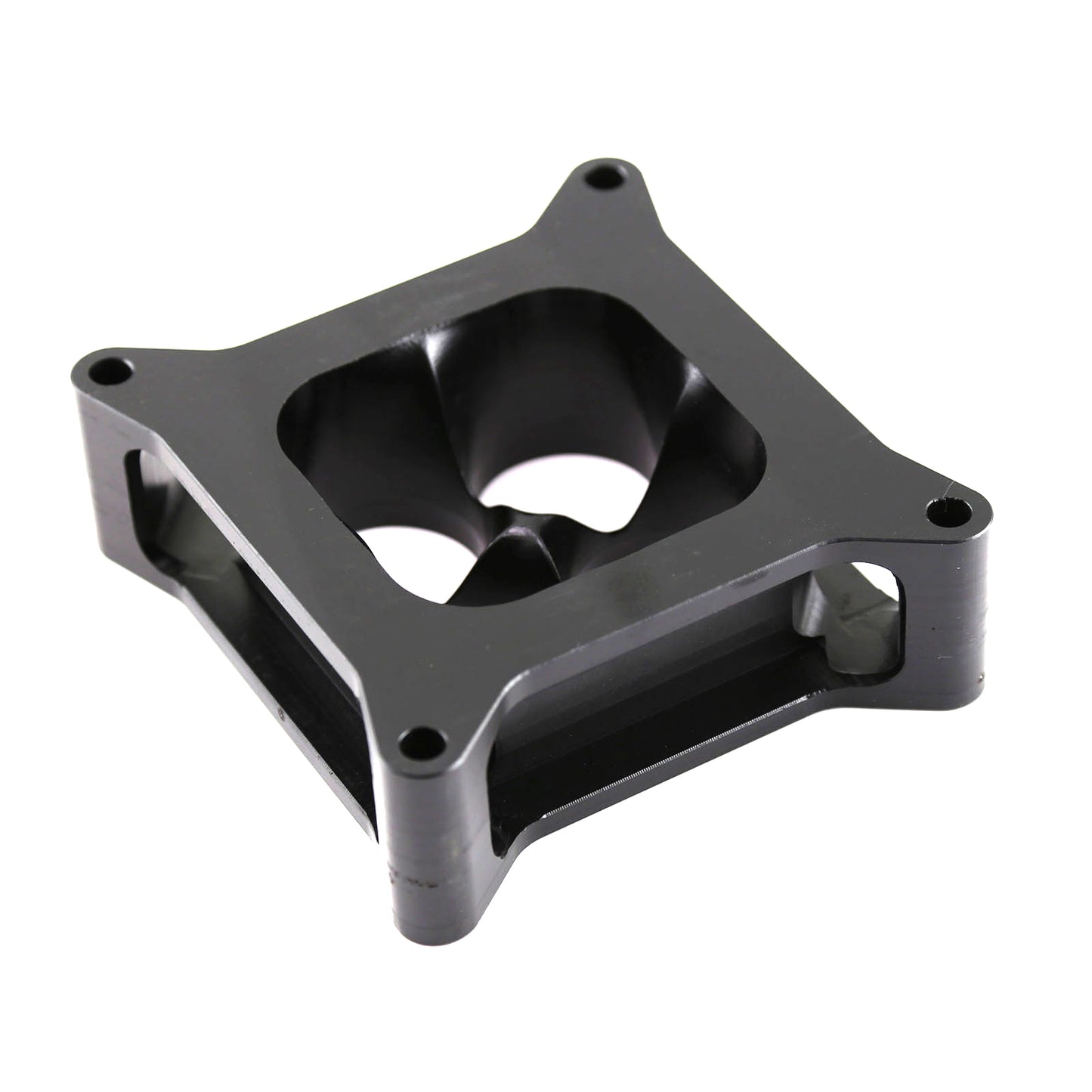 Speedmaster PCE120.1013 2" Aluminum 4150 CNC Machined Carburetor Spacer Square Bore 4 Port - Black