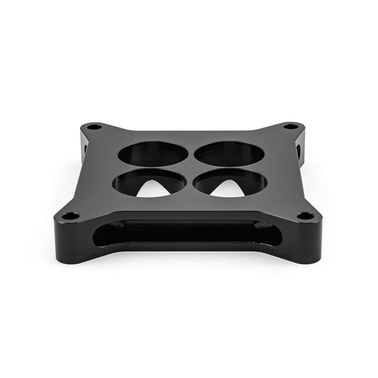 Speedmaster PCE120.1015 1" Aluminum 4150 CNC Machined Carburetor Spacer Square Bore 4 Port - Black