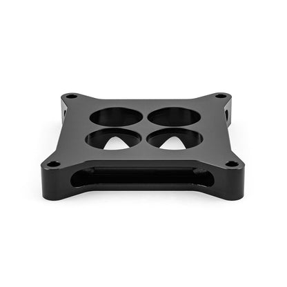 Speedmaster PCE120.1015 1" Aluminum 4150 CNC Machined Carburetor Spacer Square Bore 4 Port - Black