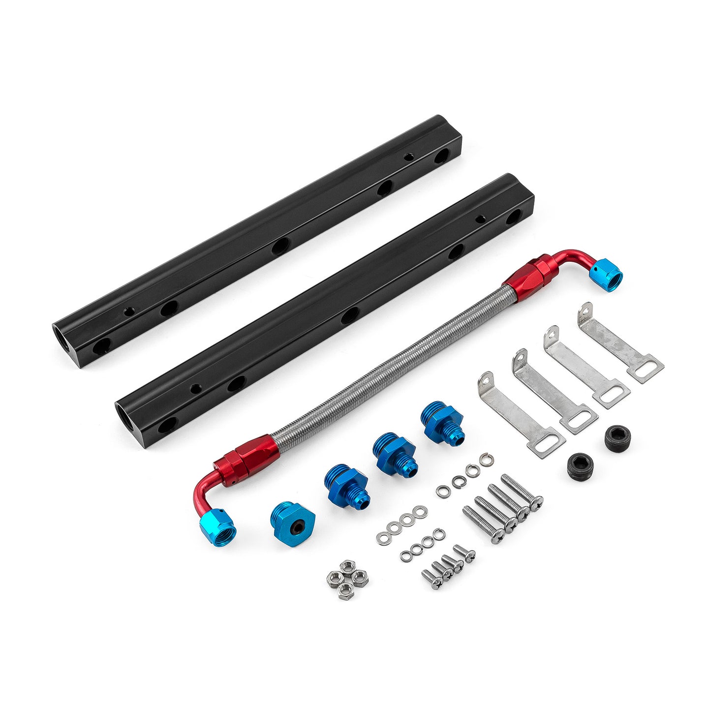 Speedmaster PCE137.1004.03 Fits Chevy BBC 454 Billet Aluminum Fuel Injector Rail Kit - Black