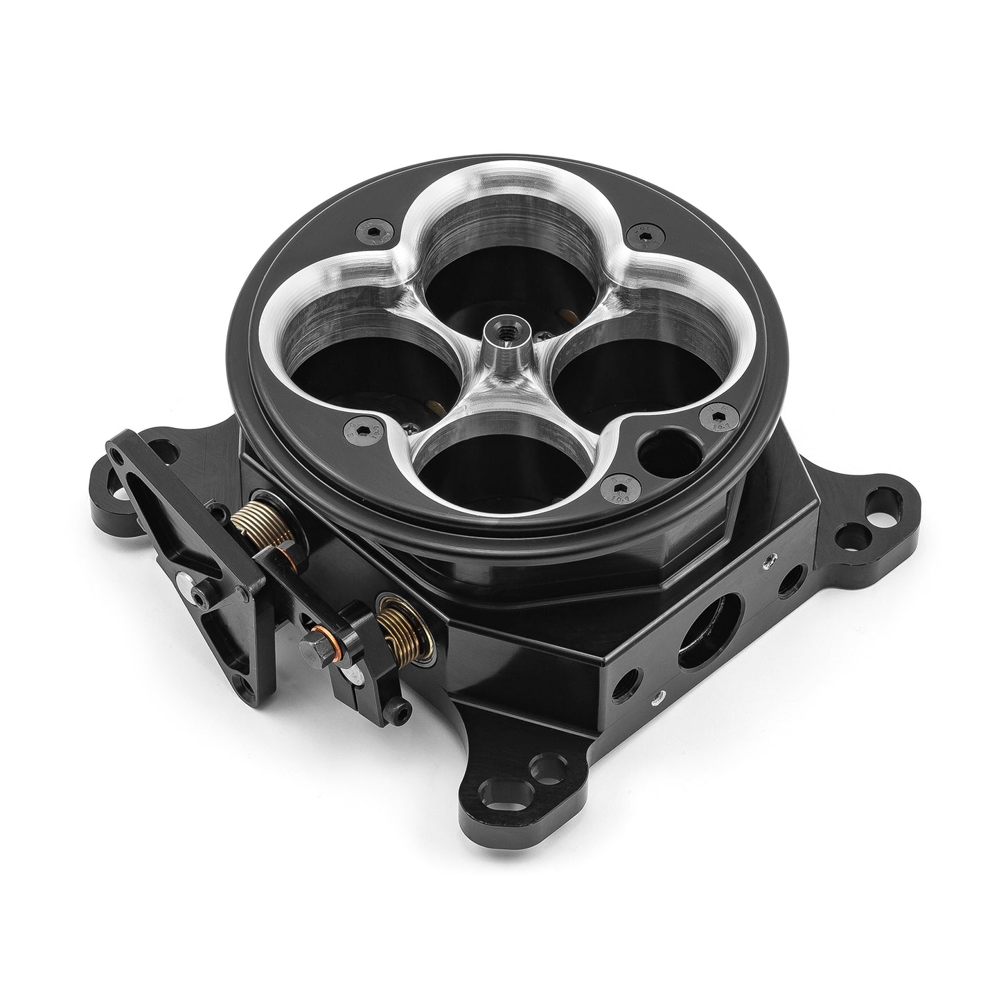 Speedmaster PCE138.1014 1200 Cfm 4 Barrel 4150 Billet CNC Machined Throttle Body - Black