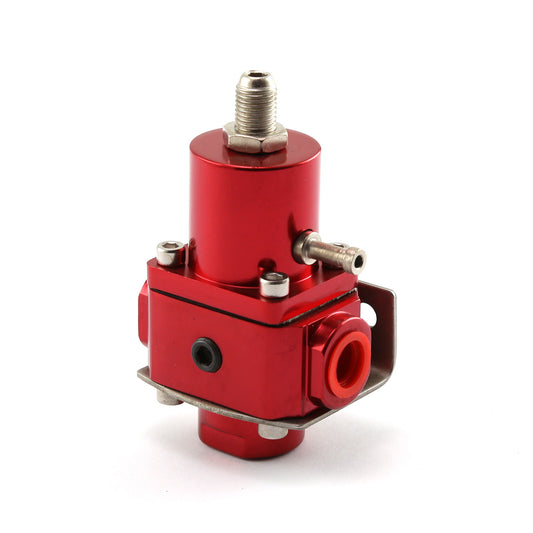 Speedmaster PCE139.1009 Universal 3/8" NPT EFI Fuel Injection Pressure Regulator Red W/ Boost Ref Port