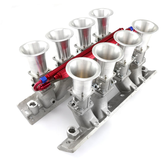 Speedmaster PCE148.1052 Fits Chevy BBC 454 Downdraft EFI Stack Intake Manifold System Complete Satin