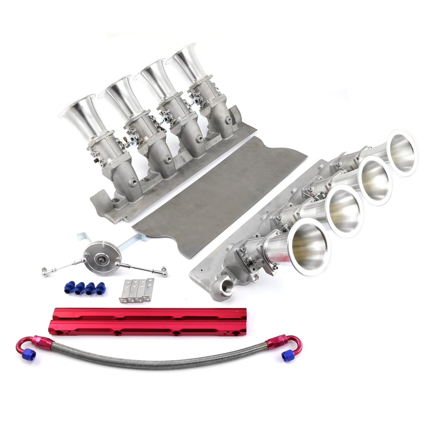 Speedmaster PCE148.1053 Fits Ford 302 351C Cleveland Downdraft EFI Stack Intake Manifold System Satin