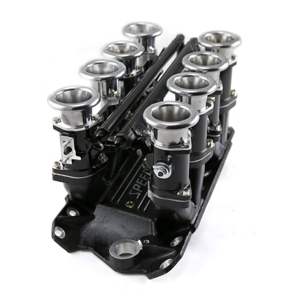 Speedmaster 1-148-004 Fits Chevy SBC 350 Downdraft EFI Stack Intake Manifold System Complete Black