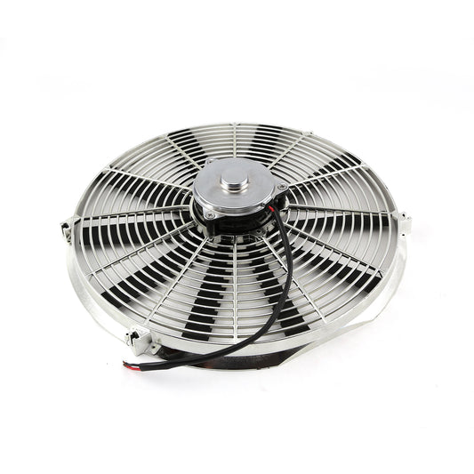 Speedmaster PCE185.1011 16" Reversable 12V Radiator Electric Thermo Fan - Big Motor Chrome
