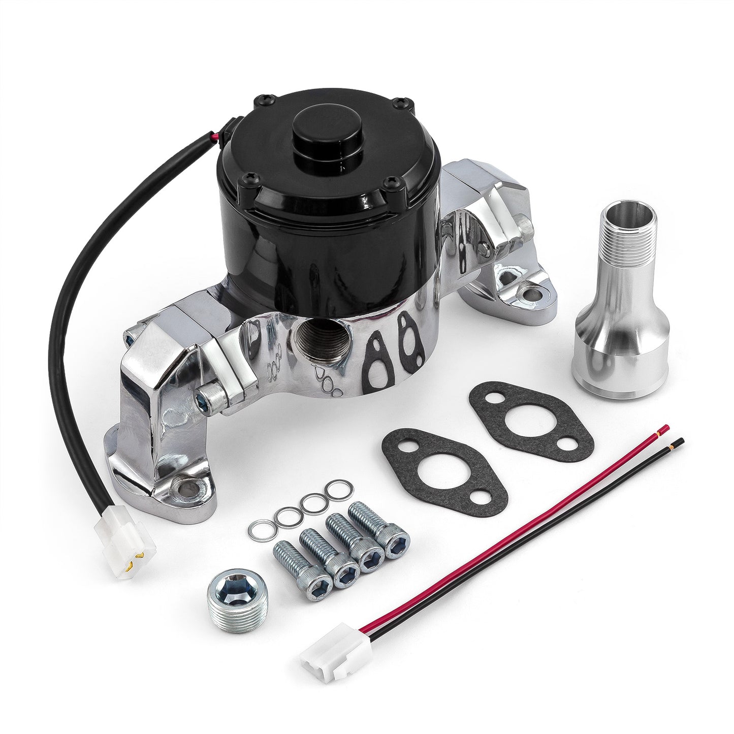 Speedmaster PCE194.1001 Fits Chevy SBC 350 35+ Gpm Electric Water Pump [Chrome]