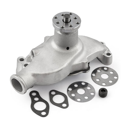 Speedmaster PCE195.1001.01 Fits Chevy SBC 350 High Volume Aluminum Short Water Pump W/o Heater Port [Satin]