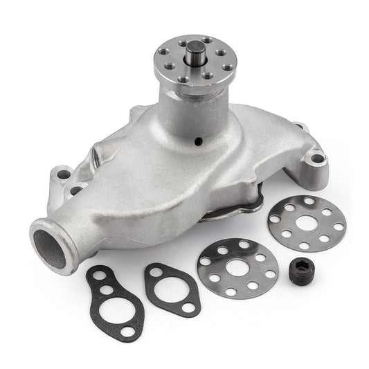 Speedmaster PCE195.1001.01 Fits Chevy SBC 350 High Volume Aluminum Short Water Pump W/o Heater Port [Satin]