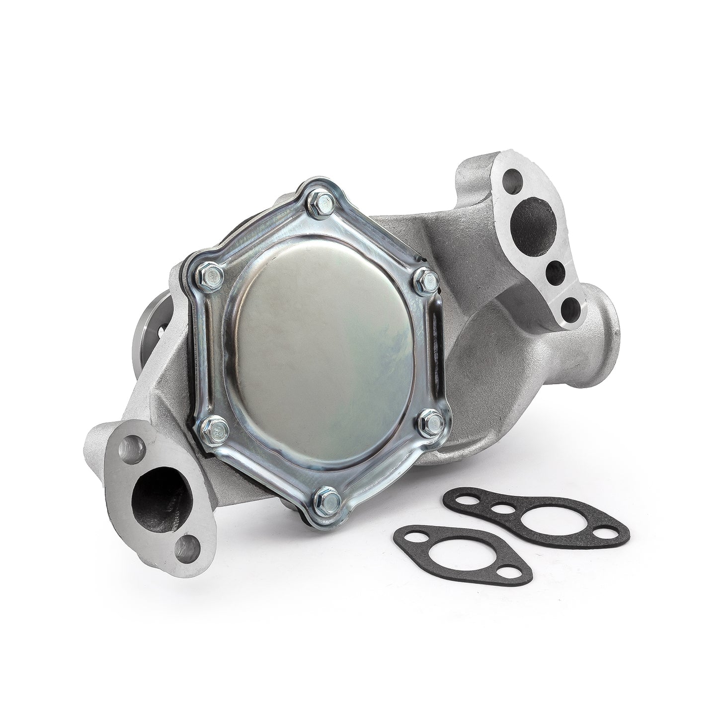 Speedmaster PCE195.1001.01 Fits Chevy SBC 350 High Volume Aluminum Short Water Pump W/o Heater Port [Satin]