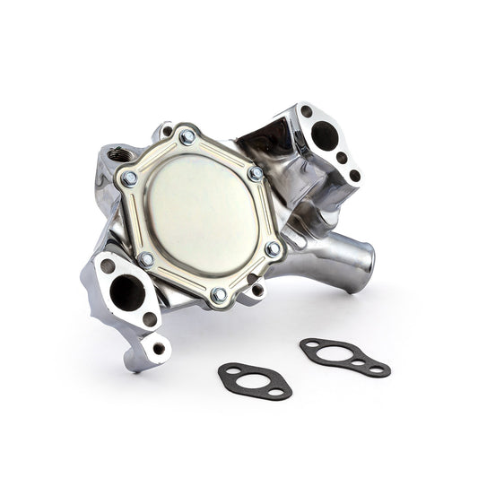 Speedmaster PCE195.1005.04 Fits Chevy SBC 350 High Volume Aluminum Long Water Pump [Chrome]