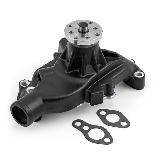 Speedmaster PCE195.1083.02 Fits Chevy SBC 350 High Volume Aluminum Short Water Pump With Heater Port [Black]