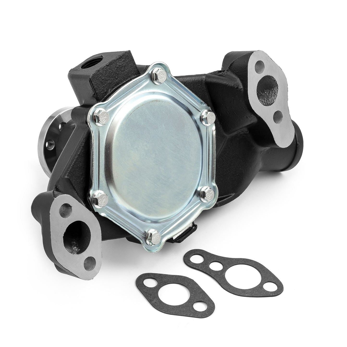 Speedmaster PCE195.1083.02 Fits Chevy SBC 350 High Volume Aluminum Short Water Pump With Heater Port [Black]