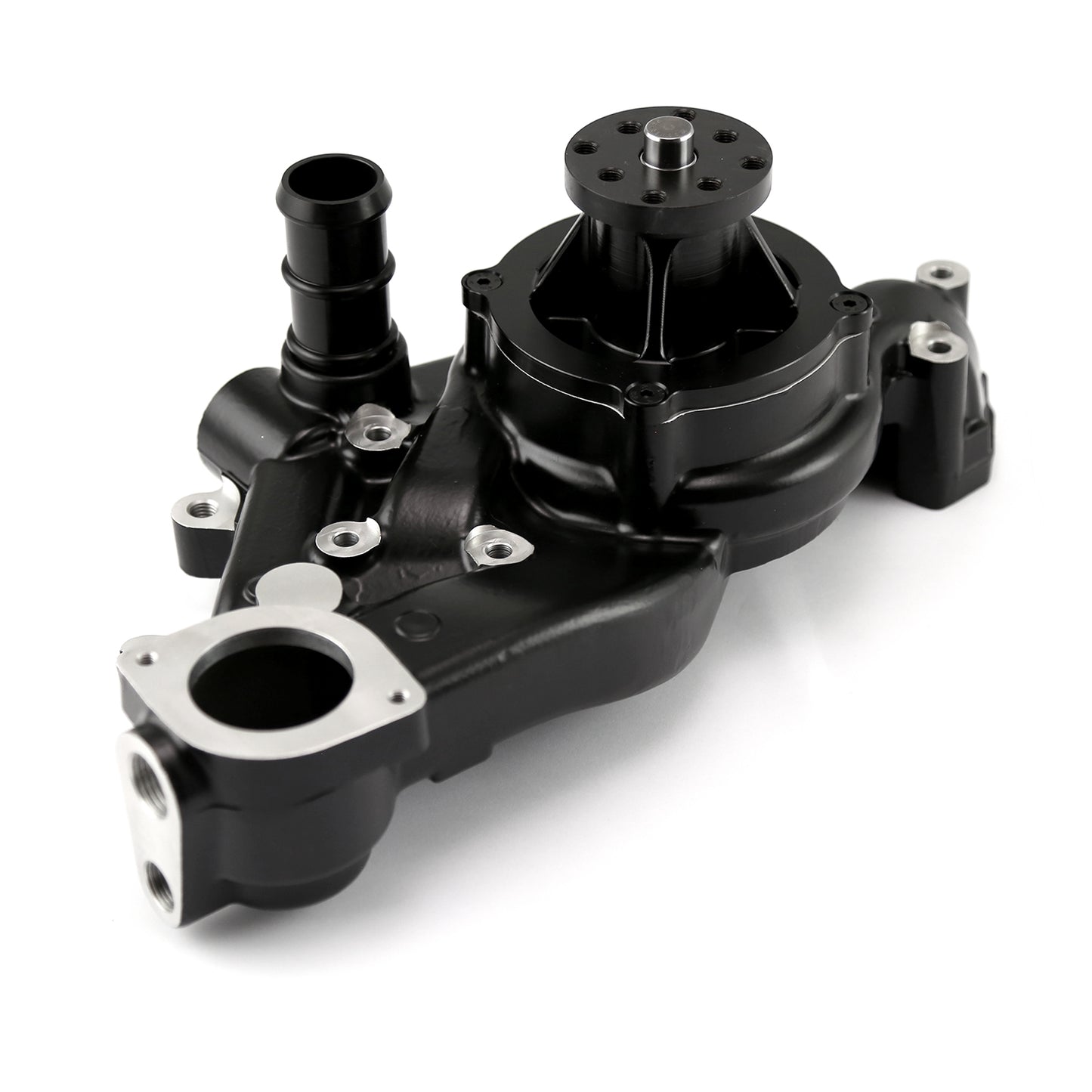 Speedmaster PCE195.1112.02 Fits Chevy GM LS High Volume Two-piece Billet Aluminum Water Pump [Black]