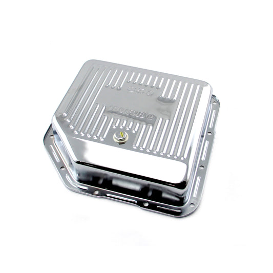 Speedmaster PCE221.1002 Turbo TH350 Deep Transmission Oil Pan Chrome Finned