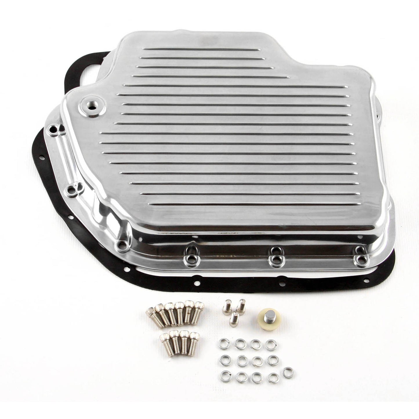 Speedmaster PCE221.1005 Turbo TH400 Finned Aluminum Transmission Oil Pan Set Polised (w/Bolts & Gasket)