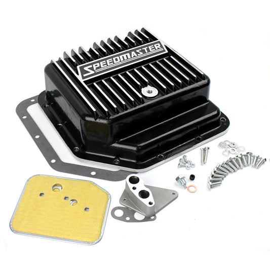 Speedmaster PCE221.1014 GM Turbo TH350 Black Extra Capacity Aluminum Transmission Oil Pan Kit