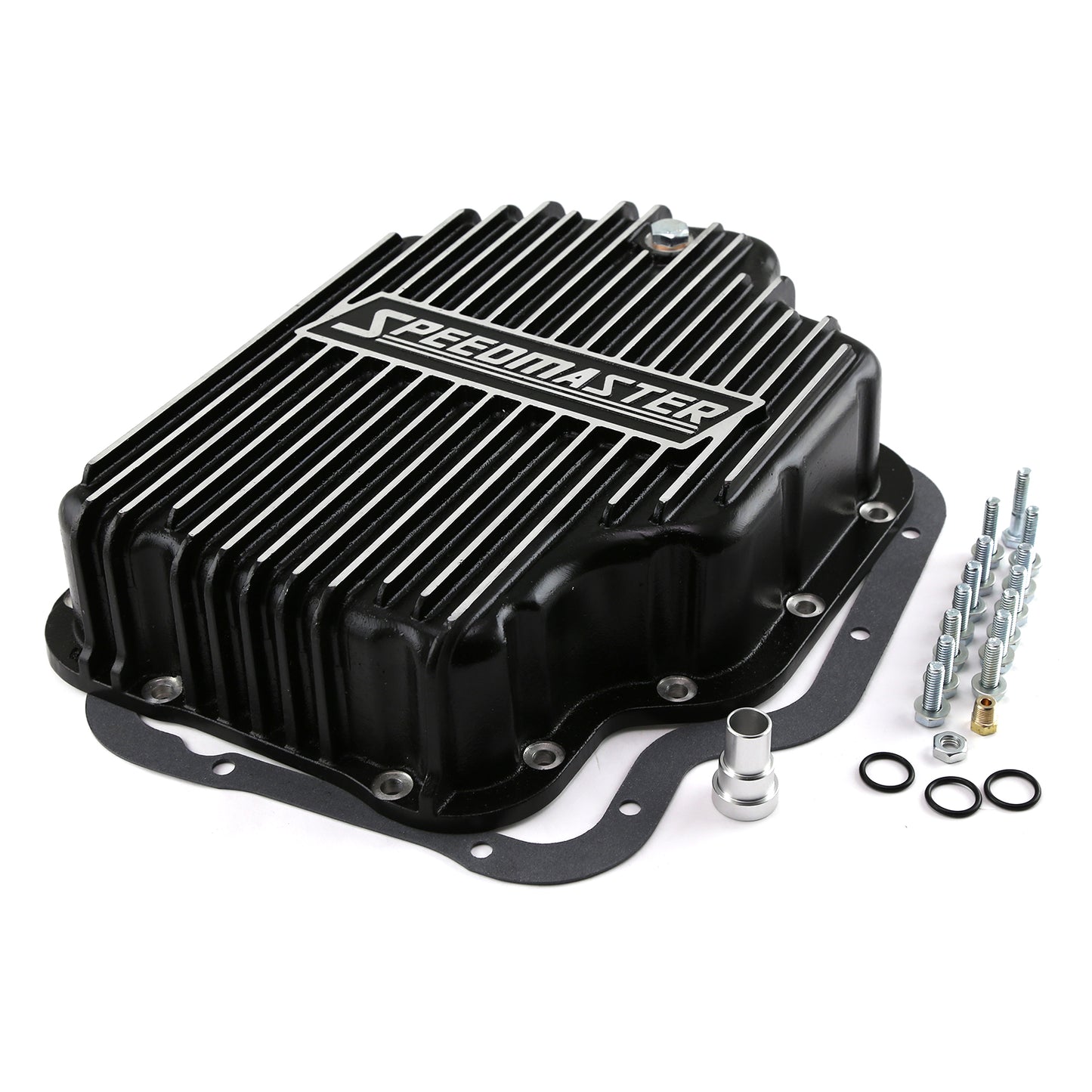 Speedmaster PCE221.1021 Turbo 400 TH400 Aluminum High Volume Transmission Oil Pan Cast Finned Black