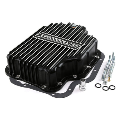 Speedmaster PCE221.1021 Turbo 400 TH400 Aluminum High Volume Transmission Oil Pan Cast Finned Black