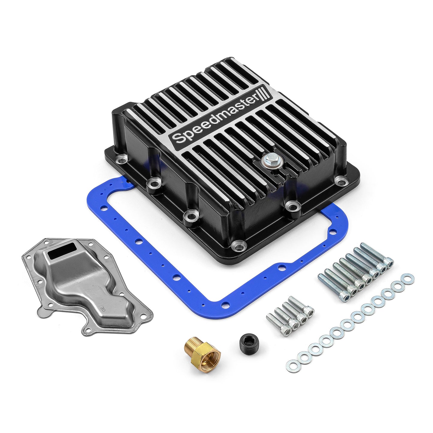 Speedmaster PCE221.1023 Fits Ford C4 High Volume Transmission Oil Pan Cast Aluminum Finned Black