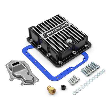 Speedmaster PCE221.1023 Fits Ford C4 High Volume Transmission Oil Pan Cast Aluminum Finned Black