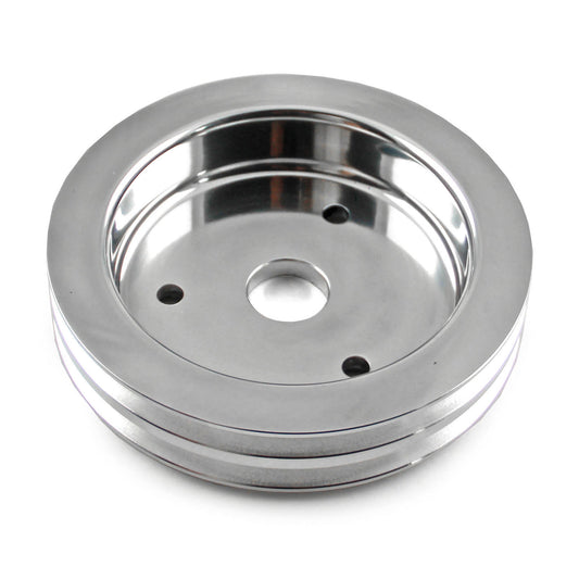 Speedmaster PCE239.1002 Fits Chevy BBC 454 Billet Aluminum Short Water Pump Swp 2 Groove Crank Pulley