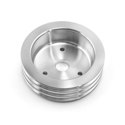 Speedmaster PCE239.1005 Fits Chevy BBC 454 Billet Aluminum Short Water Pump Swp 3 Groove Crank Pulley