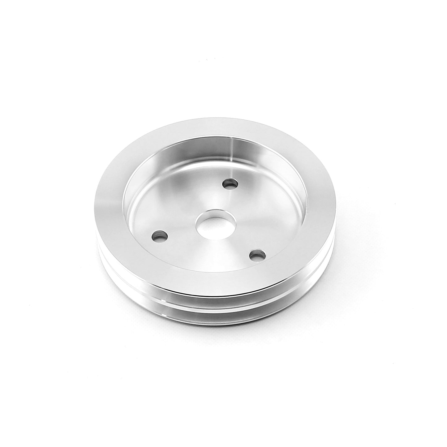 Speedmaster PCE239.1008 Fits Chevy SBC 350 Billet Aluminum Short Water Pump Swp 2 Groove Crank Pulley