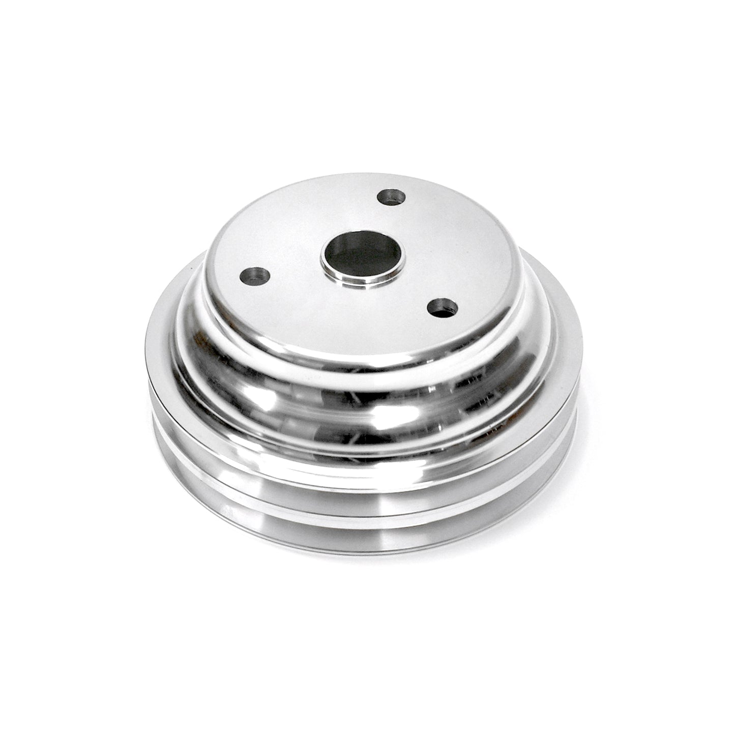 Speedmaster PCE239.1010 Fits Chevy SBC 350 Billet Aluminum Long Water Pump Lwp 2 Groove Crank Pulley