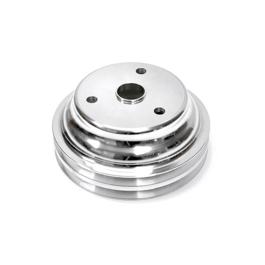Speedmaster PCE239.1010 Fits Chevy SBC 350 Billet Aluminum Long Water Pump Lwp 2 Groove Crank Pulley