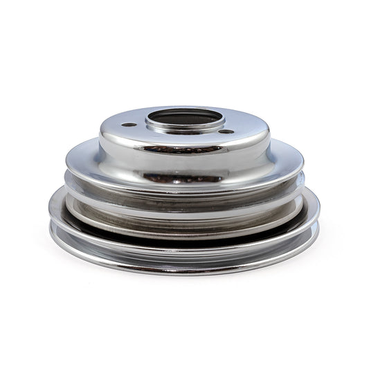 Speedmaster PCE239.1016 Fits Chevy BBC 454 Steel Long Water Pump Lwp 3 Groove Crank Pulley Chrome