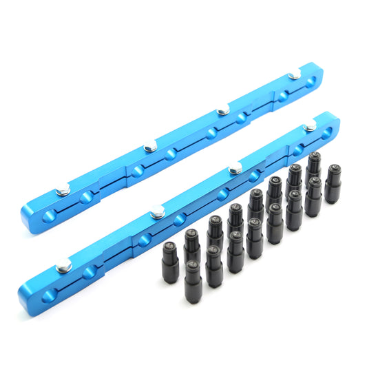 Speedmaster PCE259.1014 Fits Oldsmobile 400 425 455 Rocker Stud Girdle Kit Blue With Polylock Nuts [OEM Head]