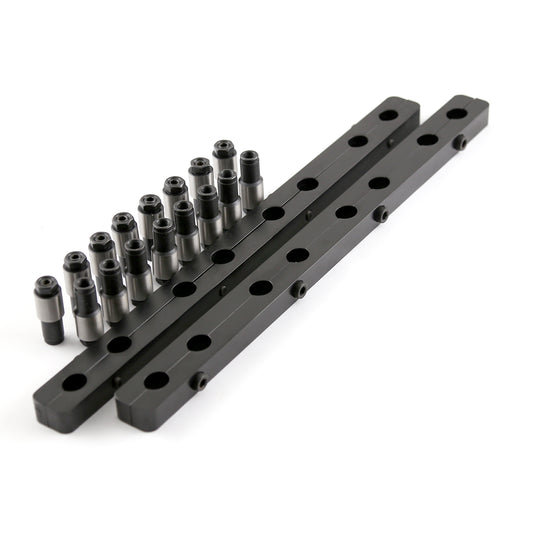 Speedmaster PCE259.1019 Fits Chevy SBC 350 Rocker Stud Girdle Kit Black With 7/16" Polylock Nuts