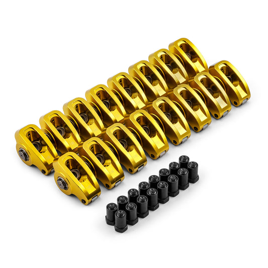 Speedmaster PCE261.1008.01 Fits Chevy SBC 350 1.6 Ratio 3/8" Aluminum Roller Rocker Arms Set