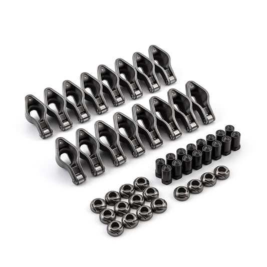 Speedmaster PCE261.1050.01 Fits Chevy BBC 454 1.7 Ratio 7/16" Steel Roller Tip Rocker Arm Set (w/Nuts And Balls)